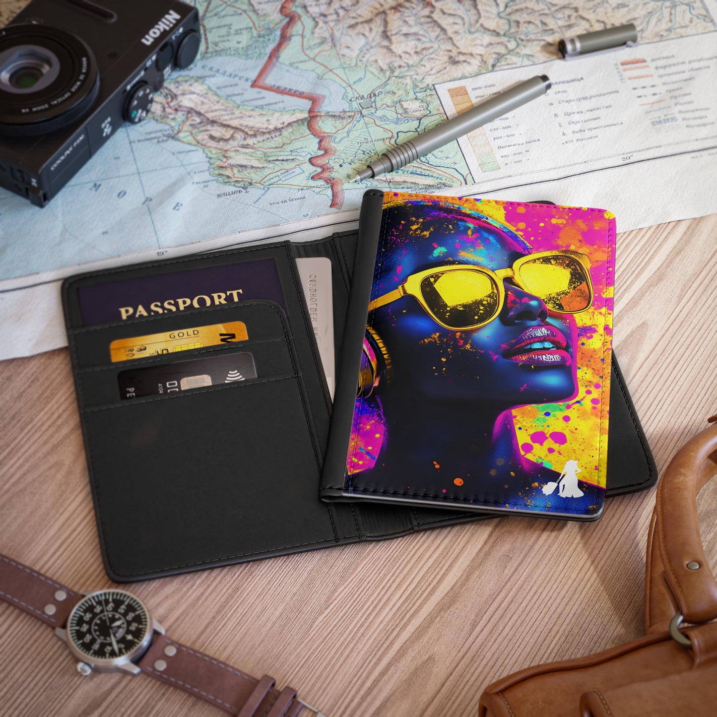 Colorful Music Vibes Passport Cover