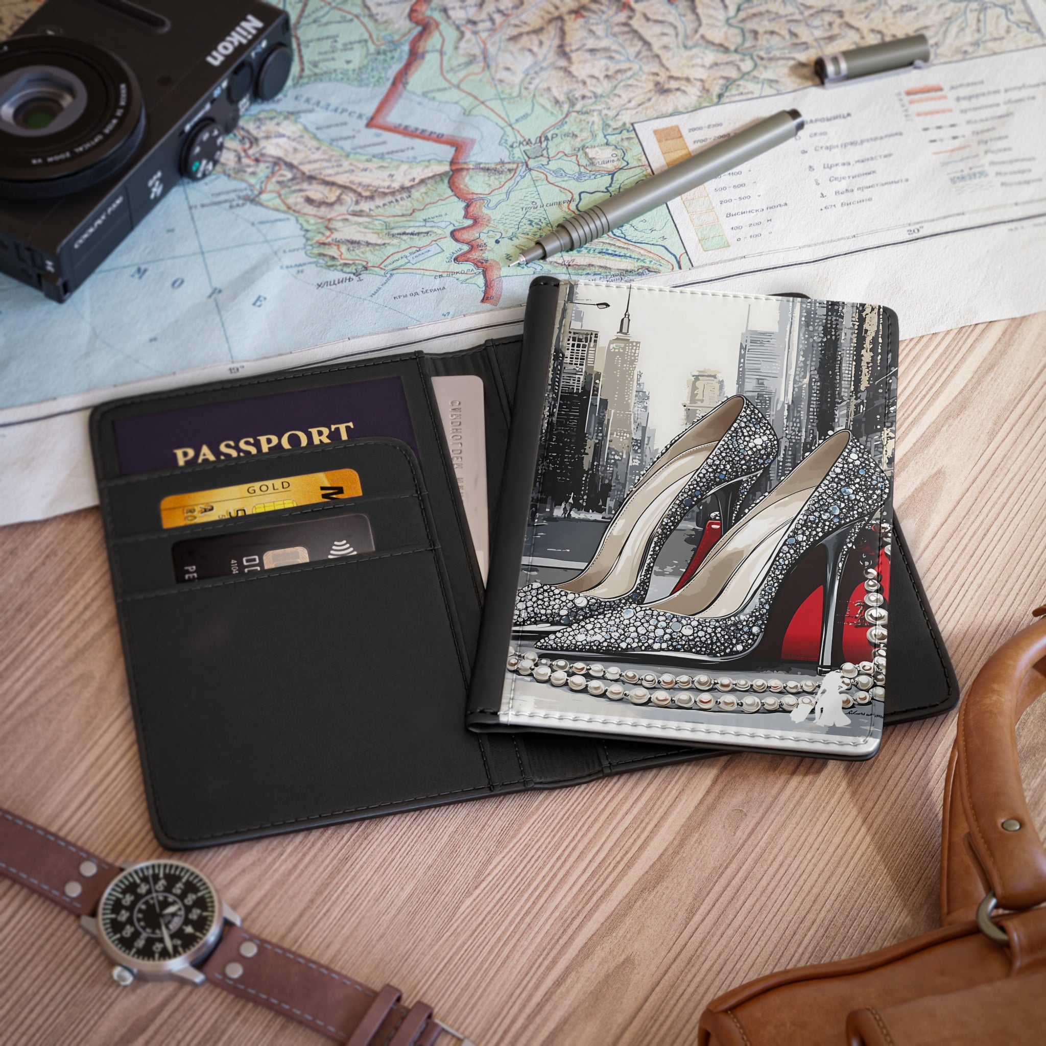 Chic High Heel Passport Cover
