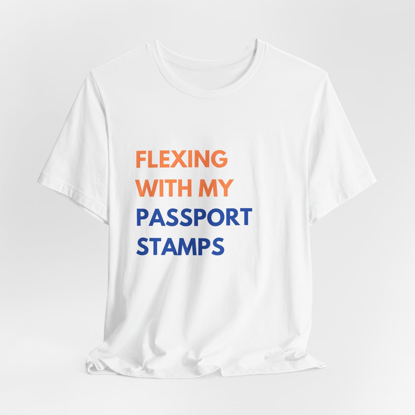 Flexing With My Passport Stamps Unisex Short Sleeve Tee