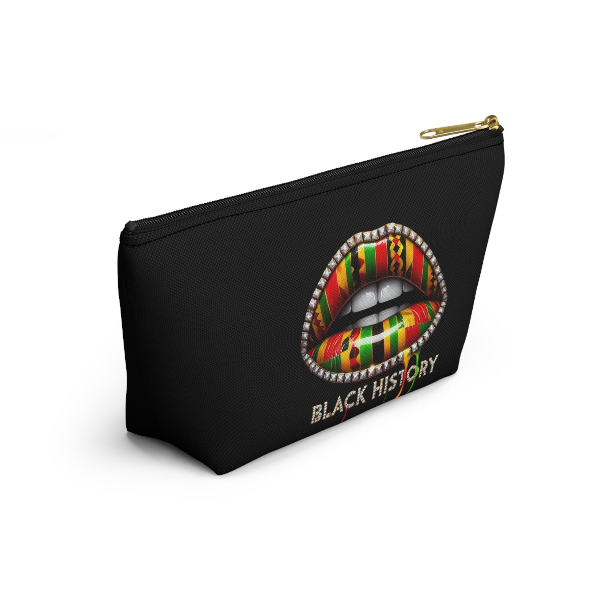 Black History Kente Lips Accessory Pouch