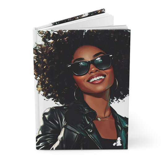Stylish Afro Queen Hardcover Journal