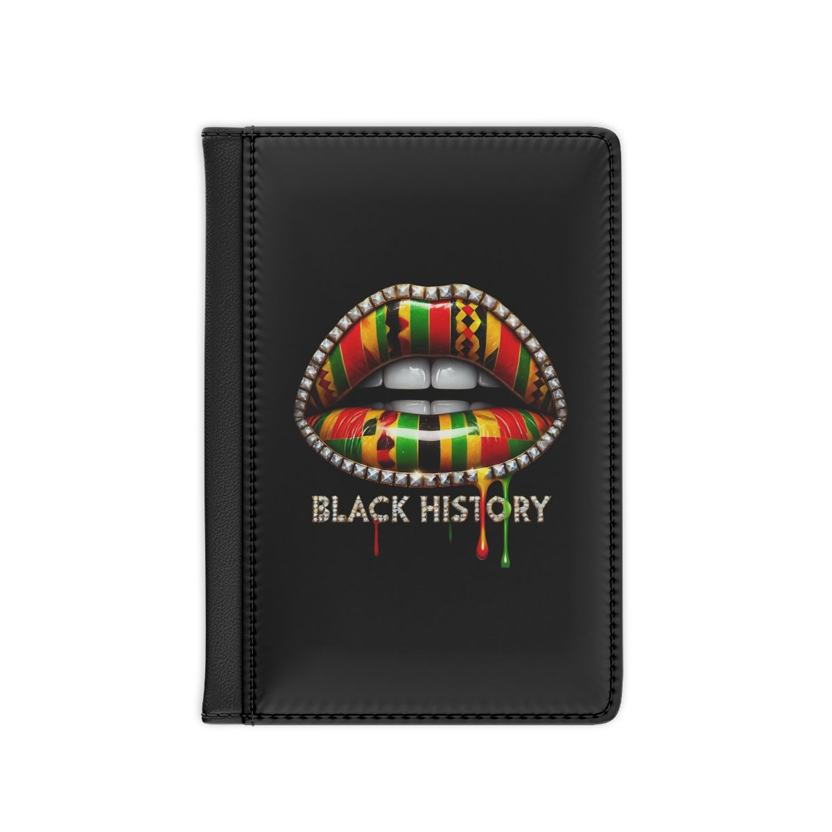 Black History Kente Lips Passport Cover