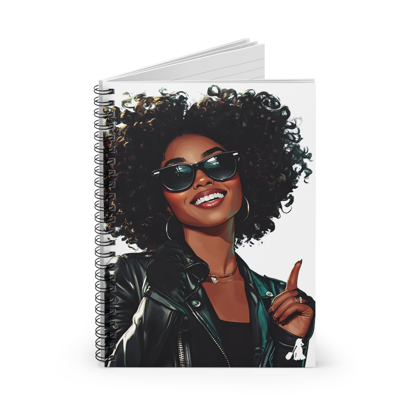Stylish Afro Queen Spiral Notebook