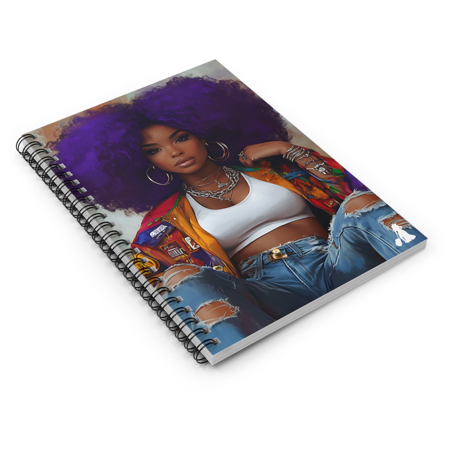 Vibrant Afro-Inspired Spiral Notebook
