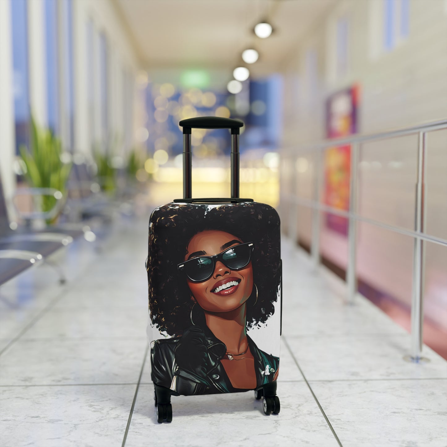 Stylish Afro Queen Luggage Cover