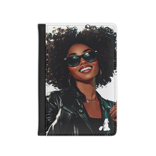 Stylish Afro Queen Passport Cover