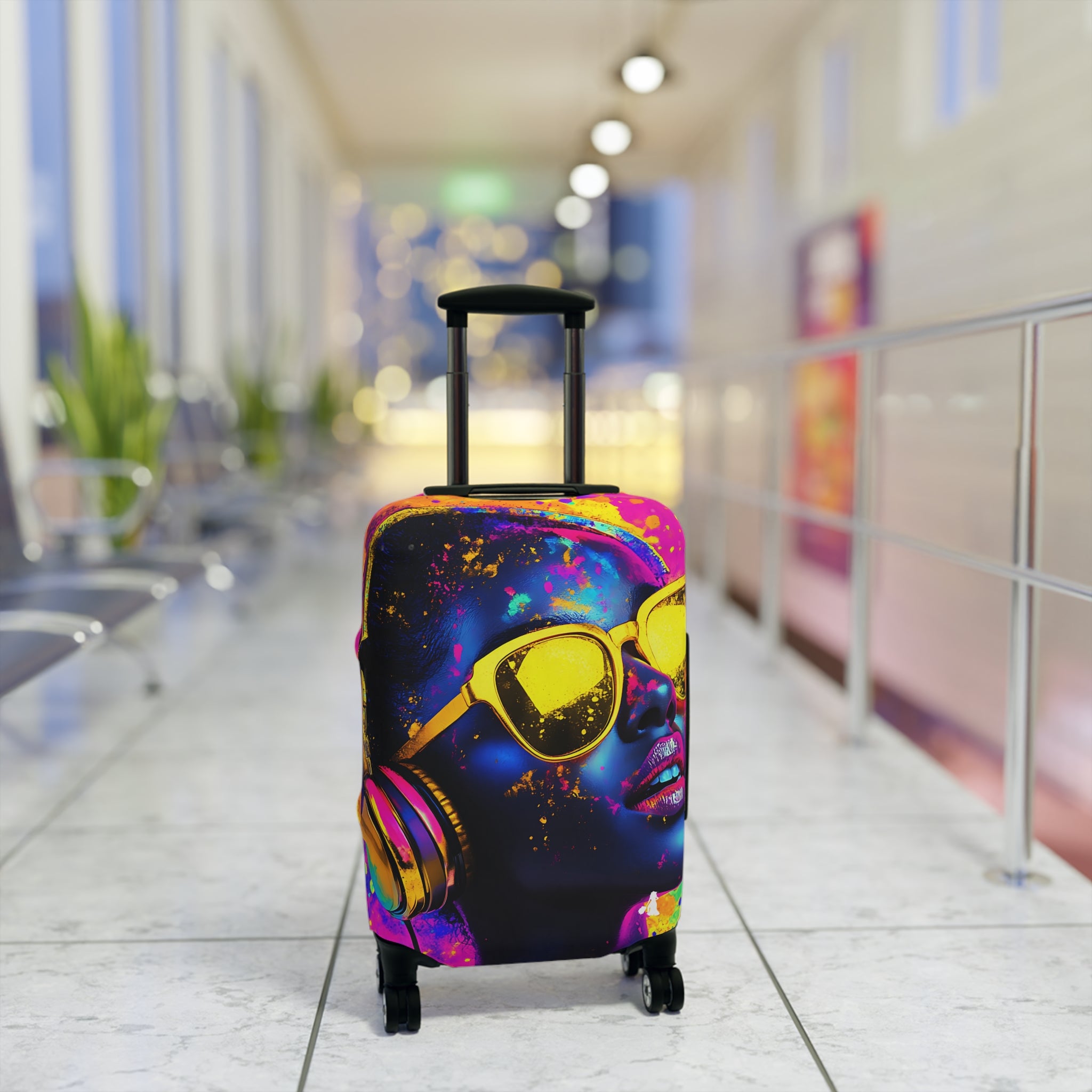 Colorful Music Vibes Luggage Cover